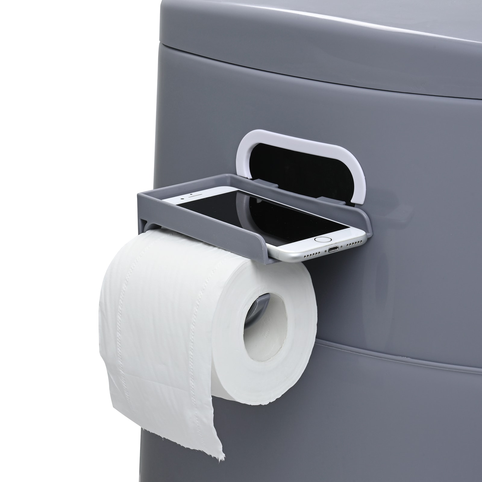 Portable Camping Toilet With Detachable Bucket And Dual Lids_voghion.com